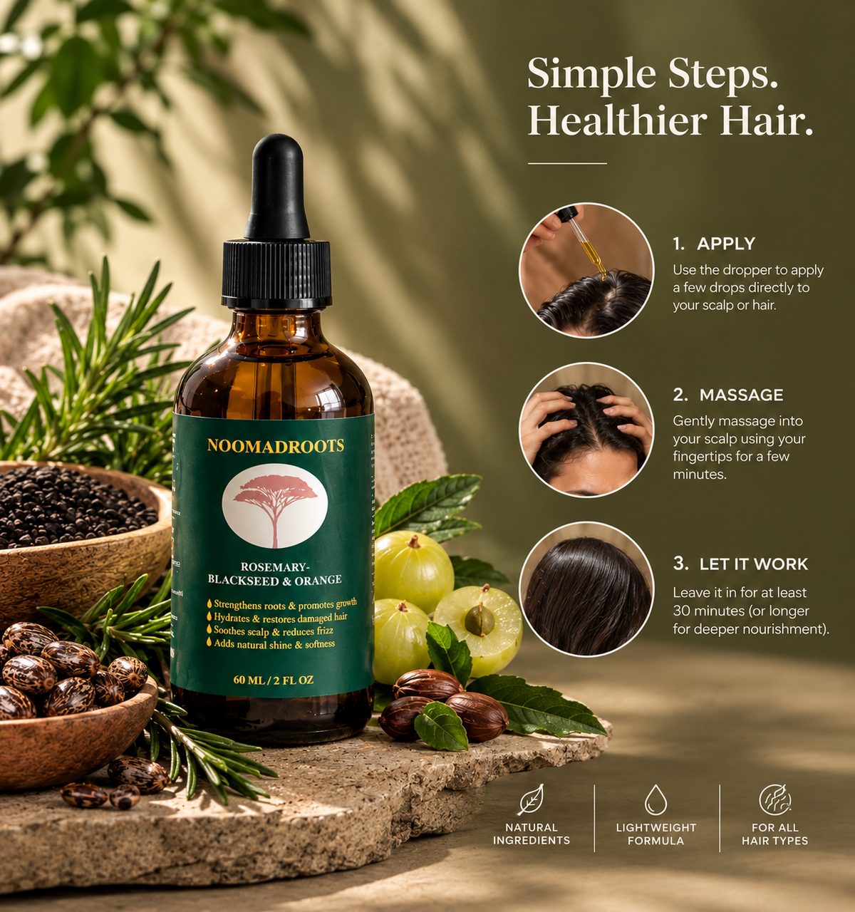 Nomadroots Strengthening Hair oil-60 ml